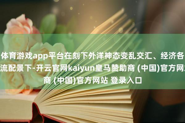 体育游戏app平台在刻下外洋神态变乱交汇、经济各人化遇到逆流配景下-开云官网kaiyun皇马赞助商 (中国)官方网站 登录入口