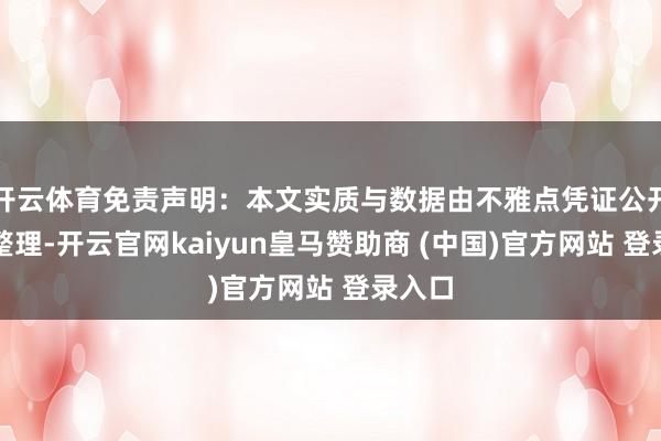 开云体育免责声明:本文实质与数据由不雅点凭证公开信息整理-开云官网kaiyun皇马赞助商 (中国)官方网站 登录入口