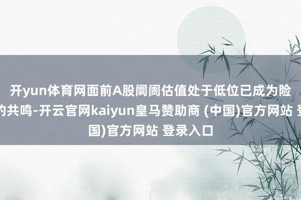 开yun体育网 面前A股阛阓估值处于低位已成为险资机构的共鸣-开云官网kaiyun皇马赞助商 (中国)官方网站 登录入口