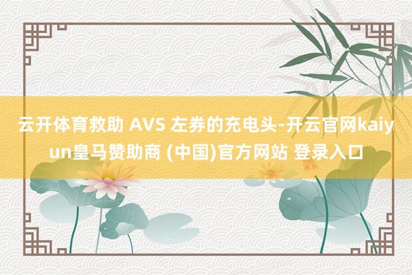云开体育救助 AVS 左券的充电头-开云官网kaiyun皇马赞助商 (中国)官方网站 登录入口